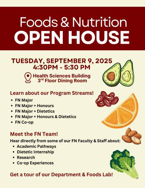 Foods and Nutrition Open House graphic