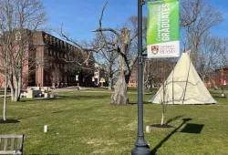 A photo of the UPEI campus quadrangle in spring